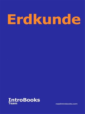 cover image of Erdkunde
